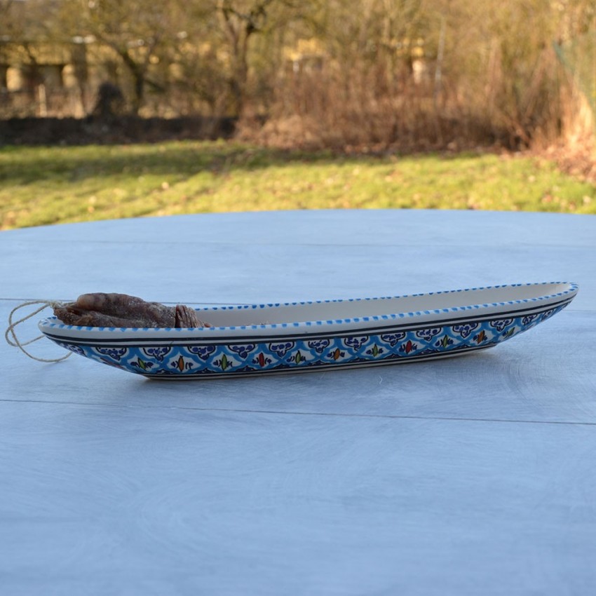 Plat baguette Jileni Turquoise L 38 cm