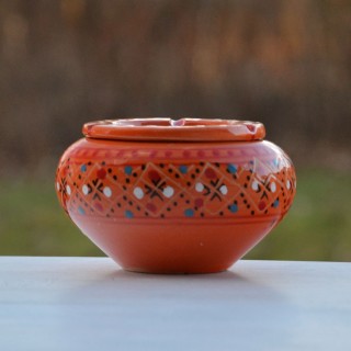 Cendrier anti fumée Marrakech Orange - Moyen modèle