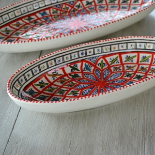 Plat ovale Bakir rouge - L 24 cm