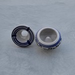 Cendrier anti fumée Tatoué bleu et blanc - Mini modèle
