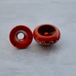 Lot de 2 cendriers anti fumée rouge et orange - Mini modèle