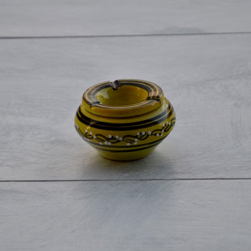 Lot de 2 cendriers Tatoué orange et vert - Mini modèle