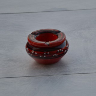 Lot de 3 cendriers Tatoué rouge, bleu et vert anis - Mini modèle