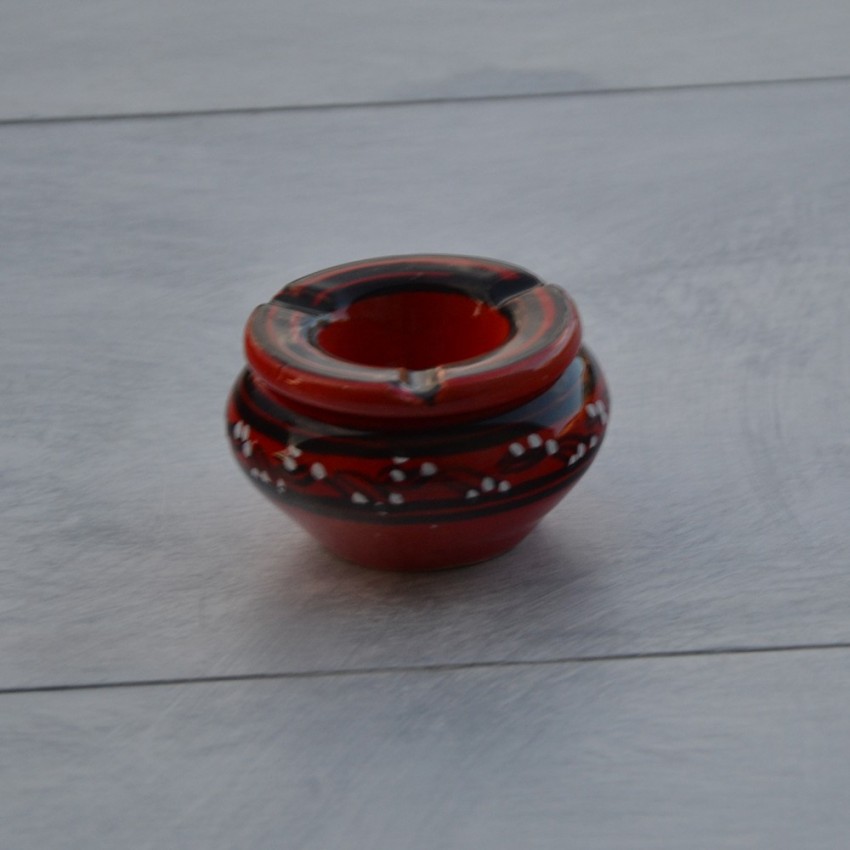 Lot de 3 mini cendriers Tatoué Rouge, Vert et Bleu