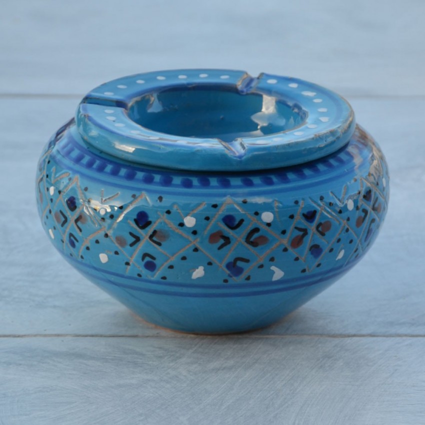 Cendrier anti fumée Marrakech Bleu - Moyen modèle