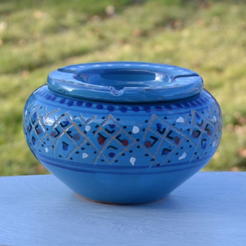 Cendrier anti fumée Marrakech Bleu - Moyen modèle