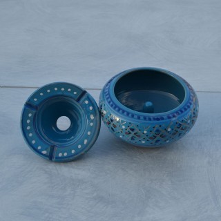 Cendrier anti fumée Marrakech Bleu - Moyen modèle
