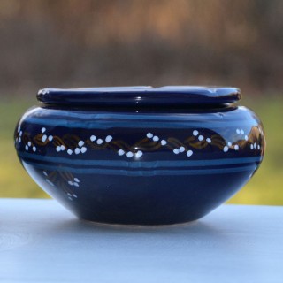 Cendrier marocain Tatoué bleu nuit - Moyen modèle