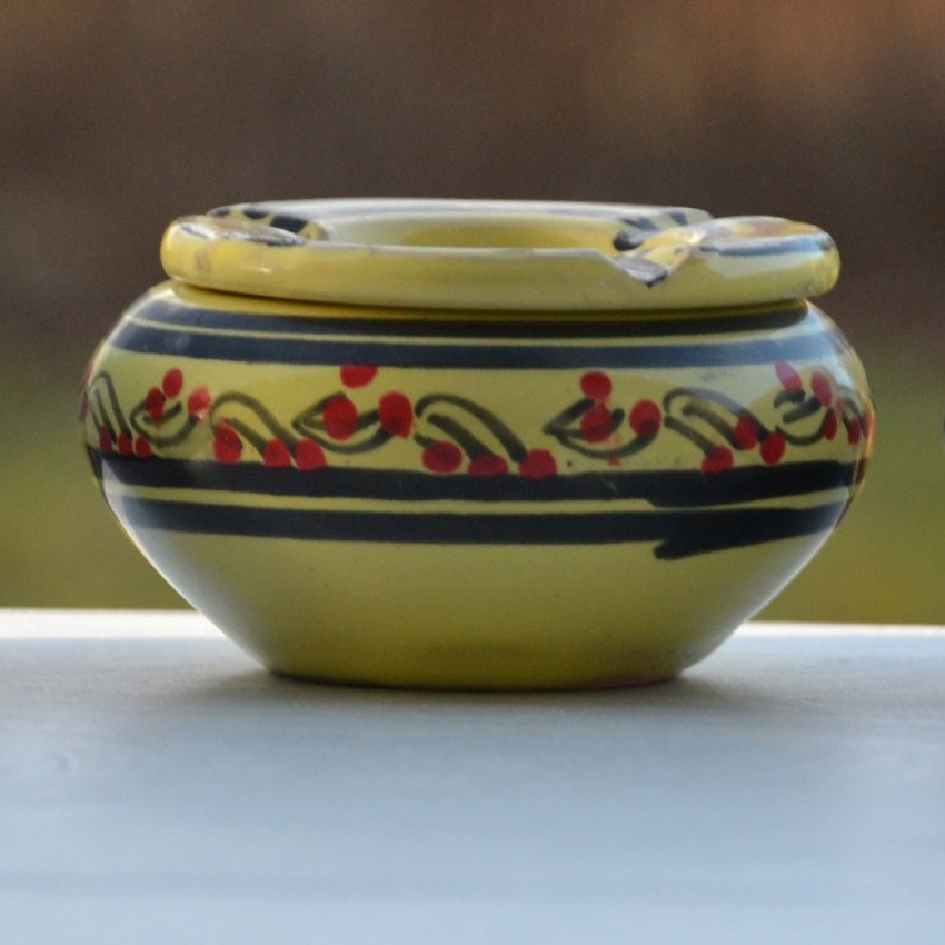 Lot 3 cendriers anti fumée rouge, bleu et vert anis - Mini modèle