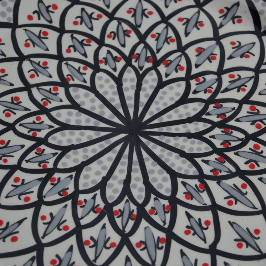 Lot de 6 assiettes plates Bakir gris - D 28 cm