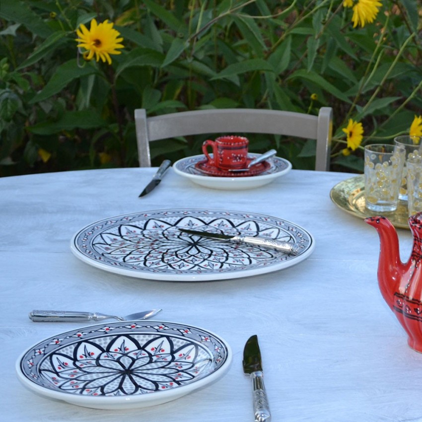 Service à dessert Bakir gris - 6 pers