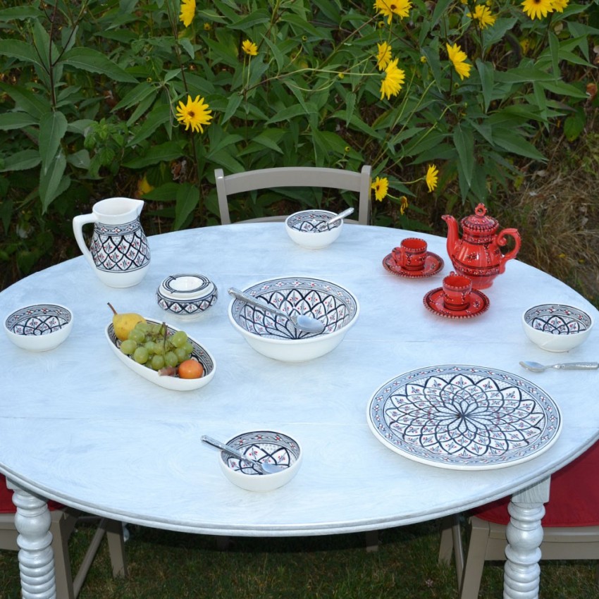 Service à salade de fruits Bakir gris - 12 pers