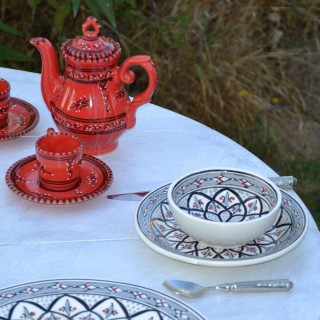 Service à salade de fruits Bakir gris - 8 pers