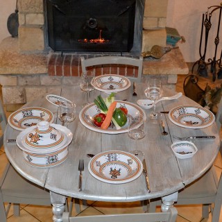 Plat octogonal Khelel beige - L 10 cm