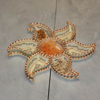 Service à apéritif étoile Tatoué Beige