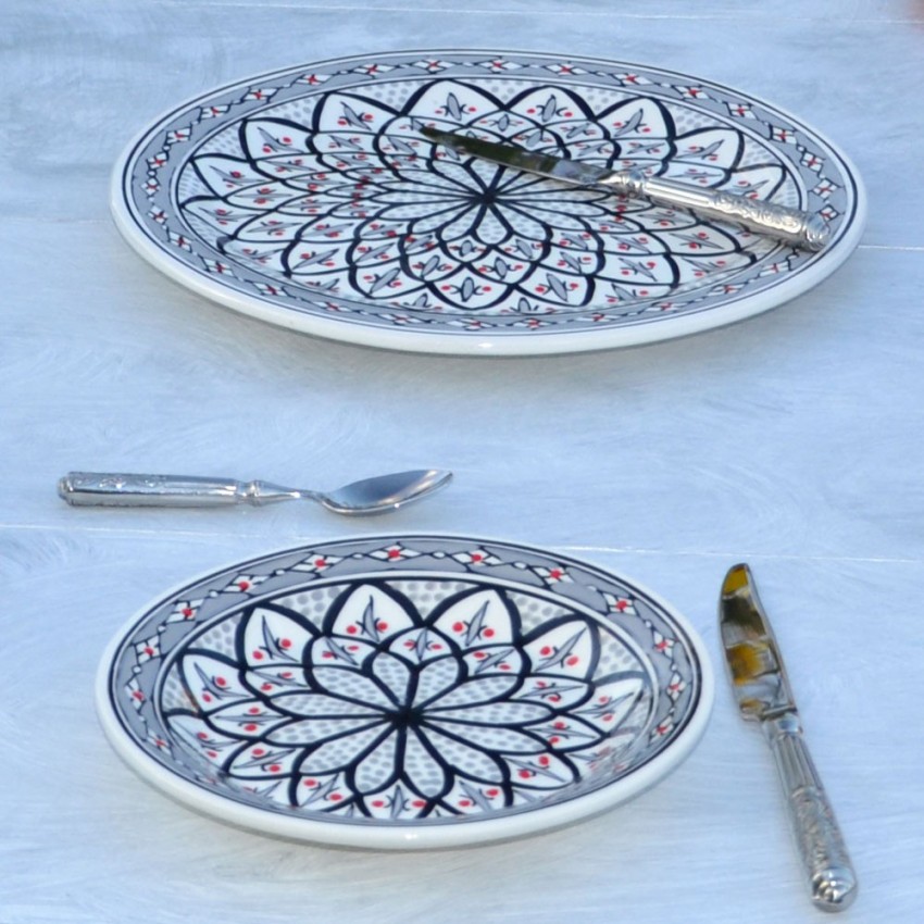 Service à dessert Bakir gris - 6 pers