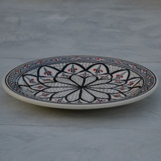 Lot de 6 assiettes plates Bakir gris - D 24 cm