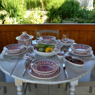 Assiette creuse Bakir rouge - Diam 24 cm