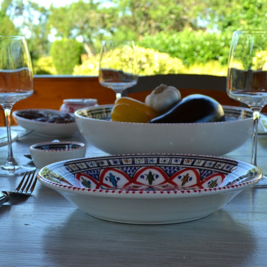 Assiette creuse Bakir rouge - Diam 24 cm