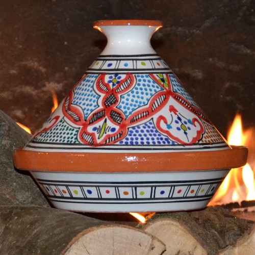 Tajine individuel de cuisson Marocain rouge - D 23 cm