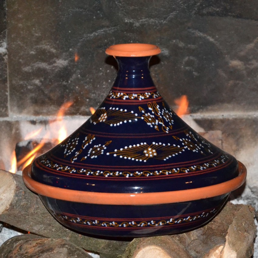 Tajine Tatoué Bleu Nuit - D 31 cm