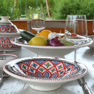 Plat Tebsi Bakir rouge - Diam 33 cm