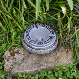 Cendrier anti fumée Marrakech gris- Moyen modèle