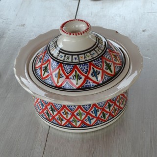 Service à couscous assiettes jattes  Bakir rouge - 6 pers