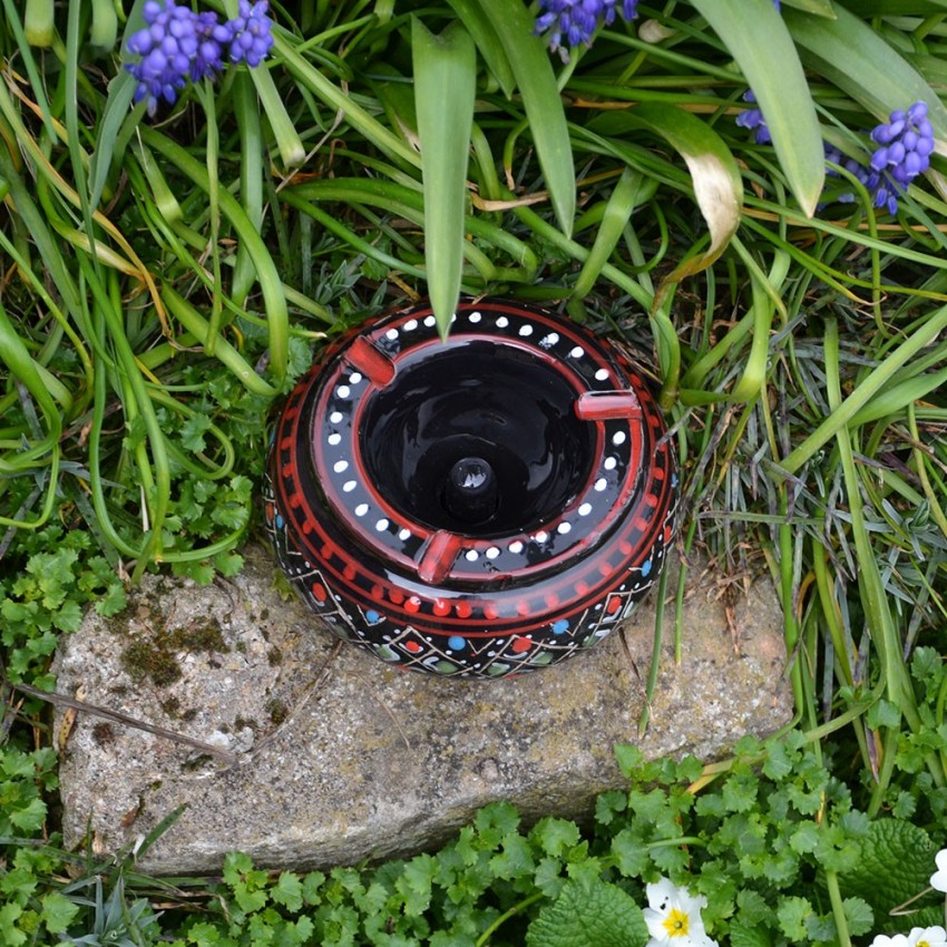 Cendrier anti fumée Marrakech noir- Moyen modèle