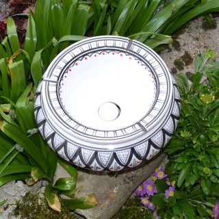 Cendrier marocain Bakir gris - Très Grand modèle
