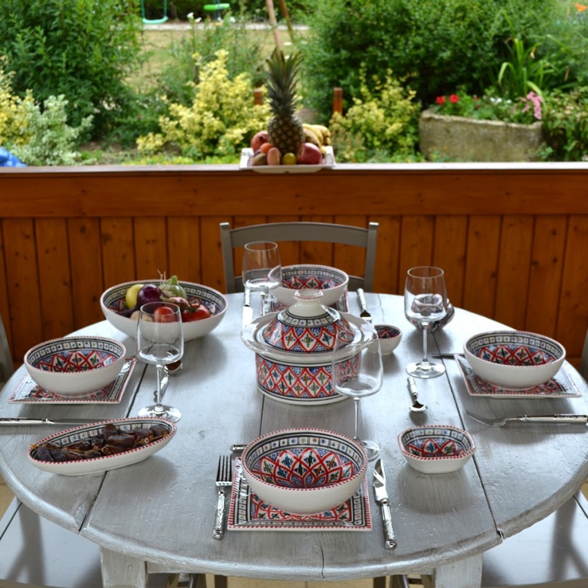 Plat ovale Bakir rouge - L 24 cm