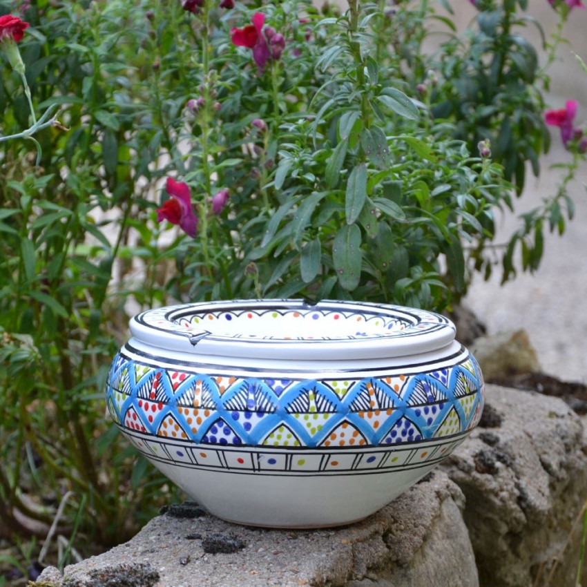 Cendrier tunisien Bakir Royal Fleur - Grand modèle