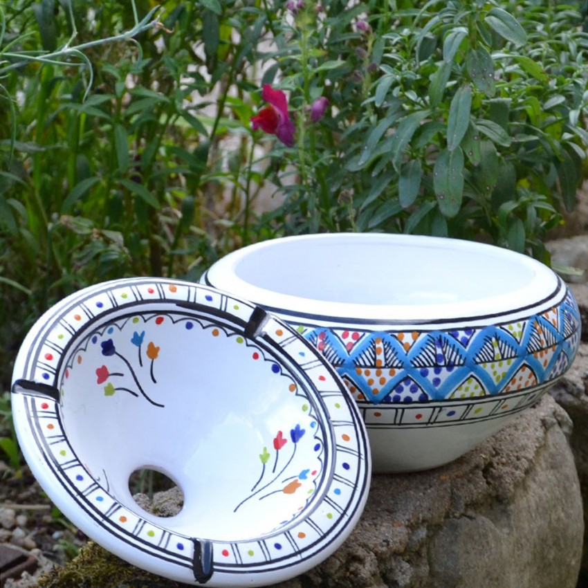 Cendrier tunisien Bakir Royal Fleur - Grand modèle