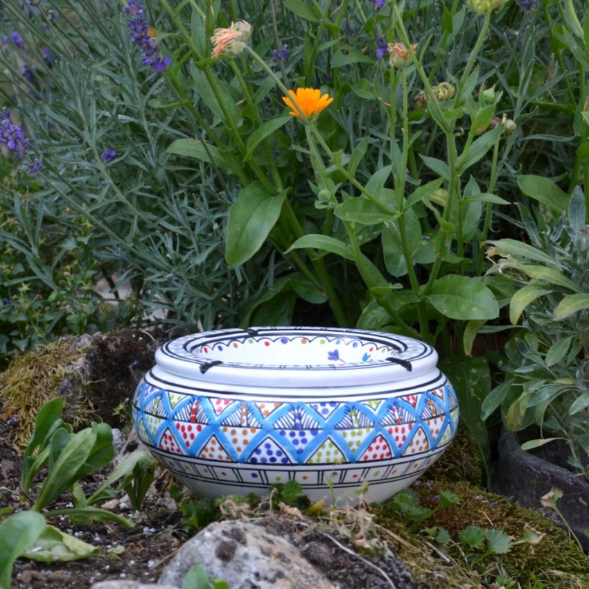 Cendrier tunisien Bakir Royal Fleur - Grand modèle