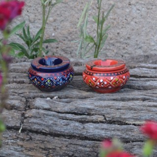 Lot 2 mini cendriers Marrakech bleu nuit et rouge - Mini modèle