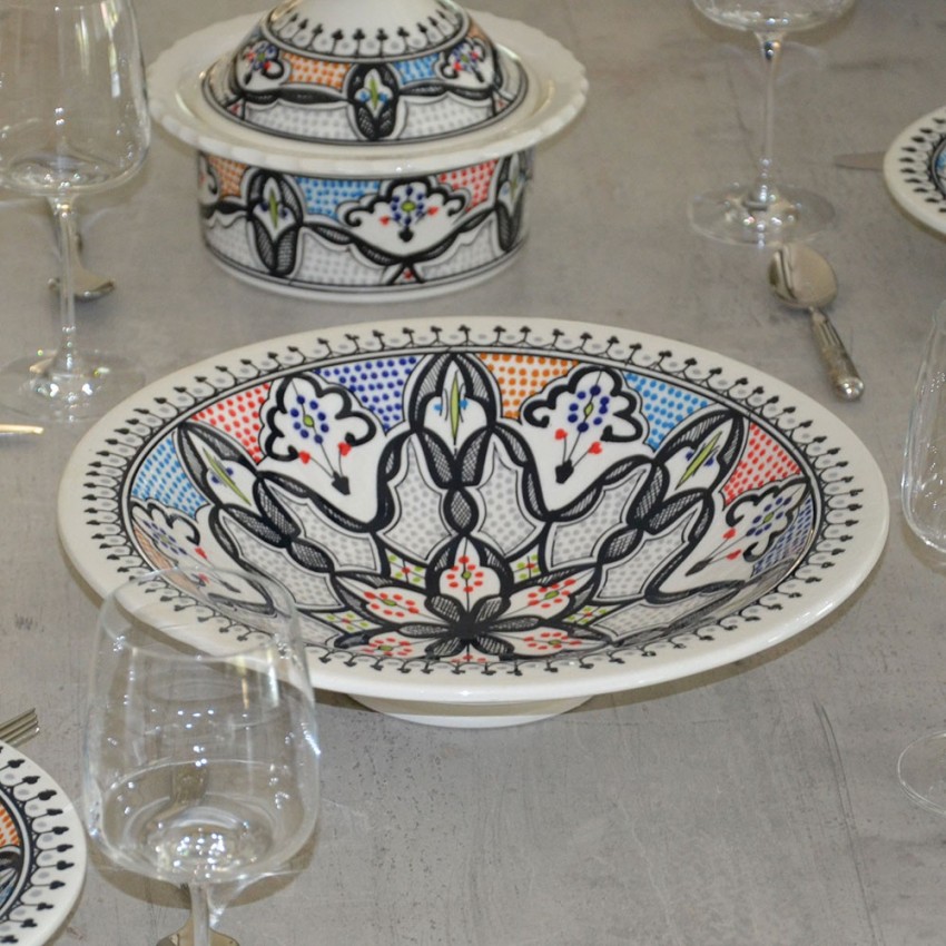 Service à couscous assiettes Tebsis Marocain Color - 6 pers