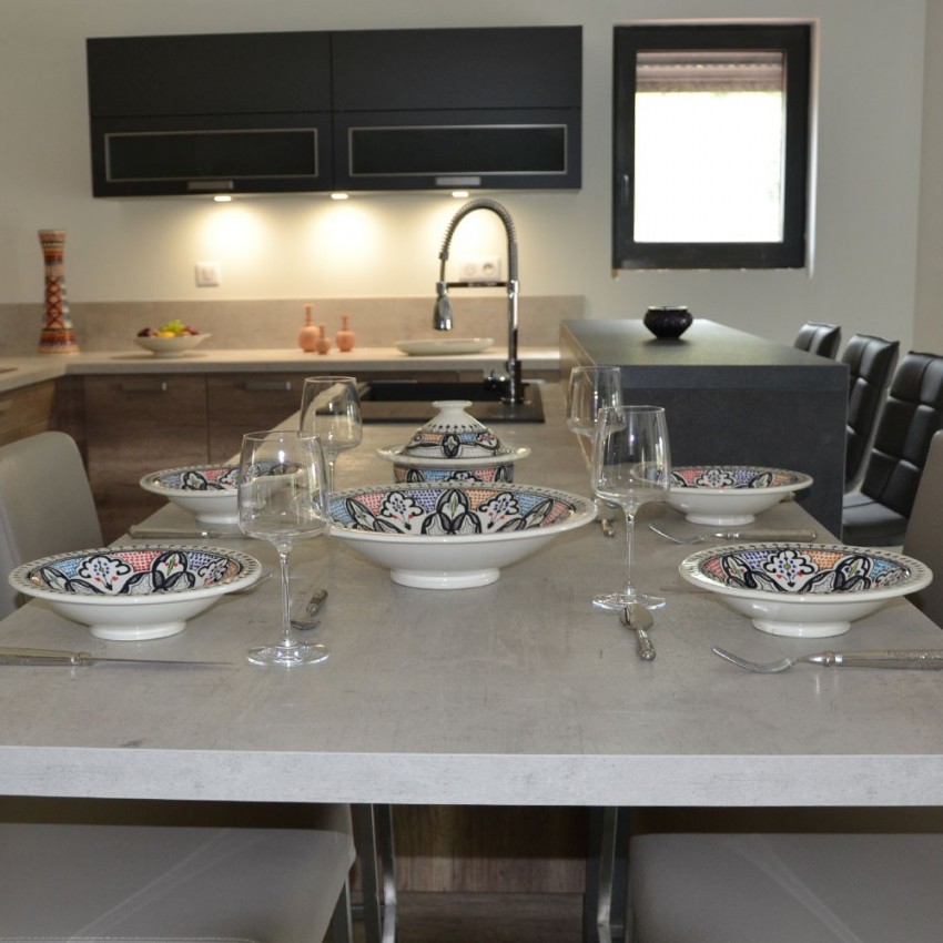 Service à couscous assiettes Tebsis Marocain Color - 6 pers