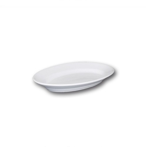 Plat ovale porcelaine blanche - L 25 cm - Tivoli