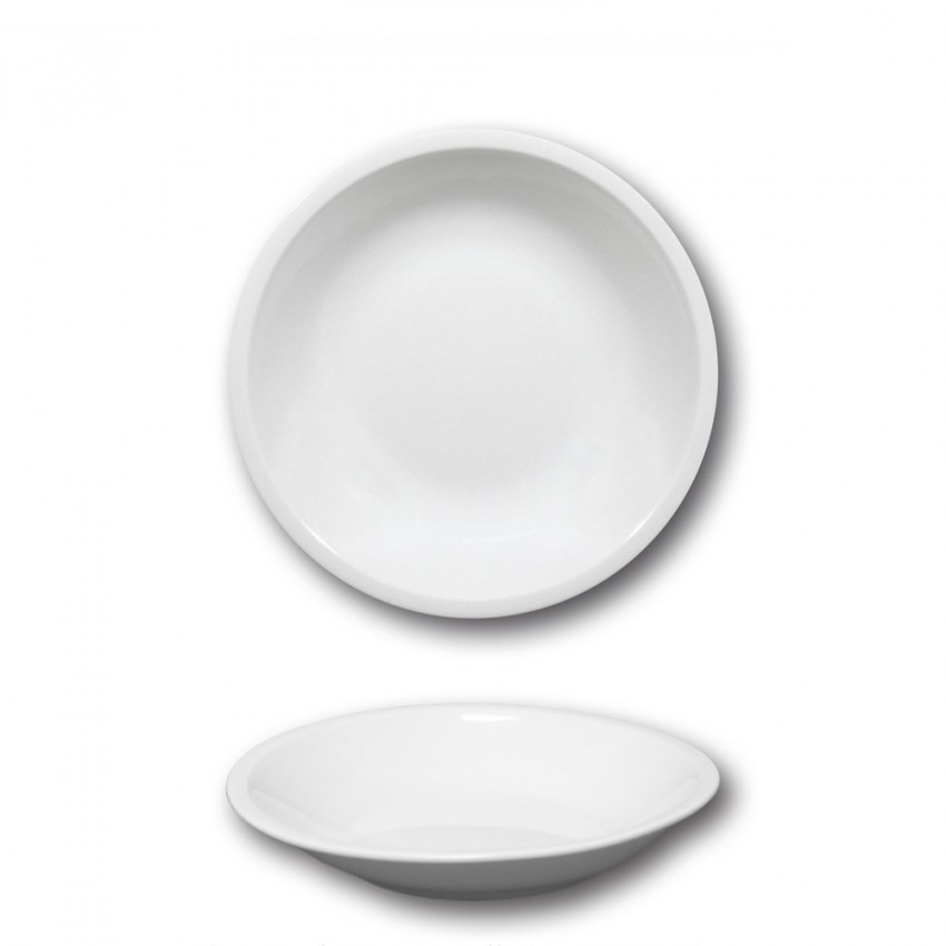 Assiette creuse porcelaine blanche - D 20 cm - Roma