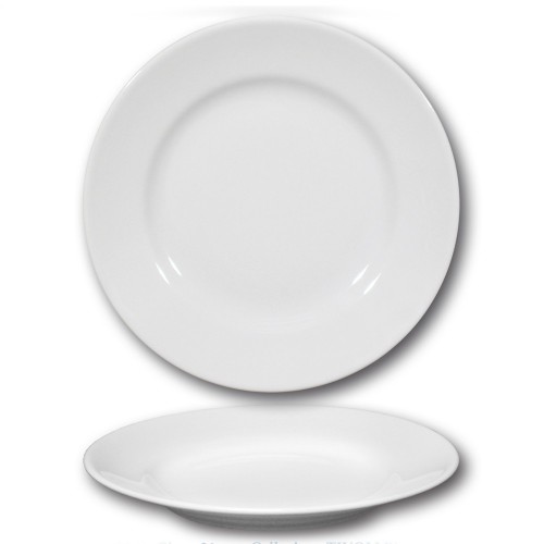 Assiette plate en porcelaine blanche - D 26 cm