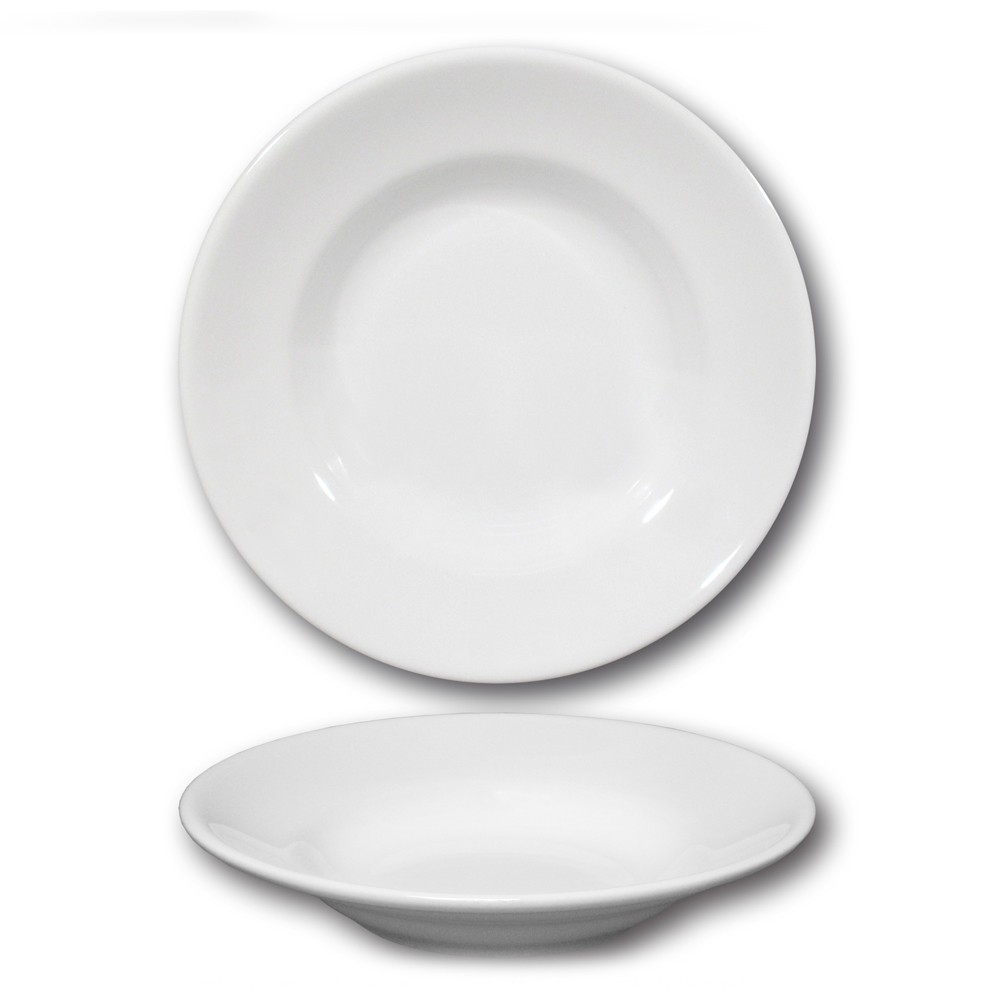 AHX Assiettes Plates Assiette Creuse Porcelaine - Lot de 6