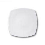 Lot de 6 assiettes carrées porcelaine blanche - L 26 cm - Tokio
