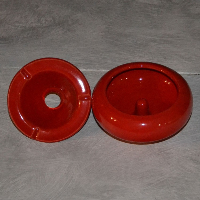 Cendrier Tunisien Uni rouge - Moyen modèle