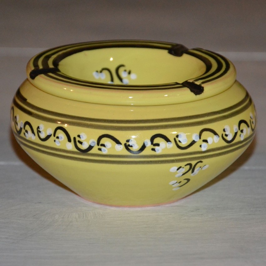 Cendrier marocain Tatoué vert anis - Moyen modèle