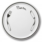Lot de 6 assiettes à pizza Noire - D 31 cm - Napoli