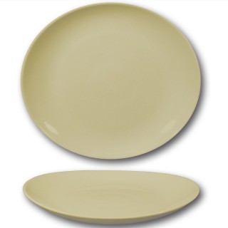 Assiette à steak porcelaine couleur crème  - D 30,5 cm - Tivoli