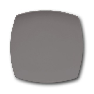Lot de 6 assiettes plates carrées Gris - L 26 cm - Tokio