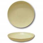 Lot 6 assiettes creuses porcelaine couleur Crème - D 22 cm - Siviglia