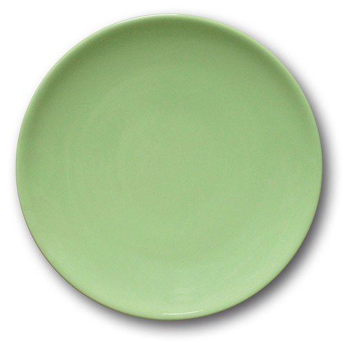 Lot de 6 assiettes plates porcelaine Vert - D 26 cm - Siviglia