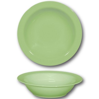 Plat creux en porcelaine Vert - D 26 cm - Siviglia